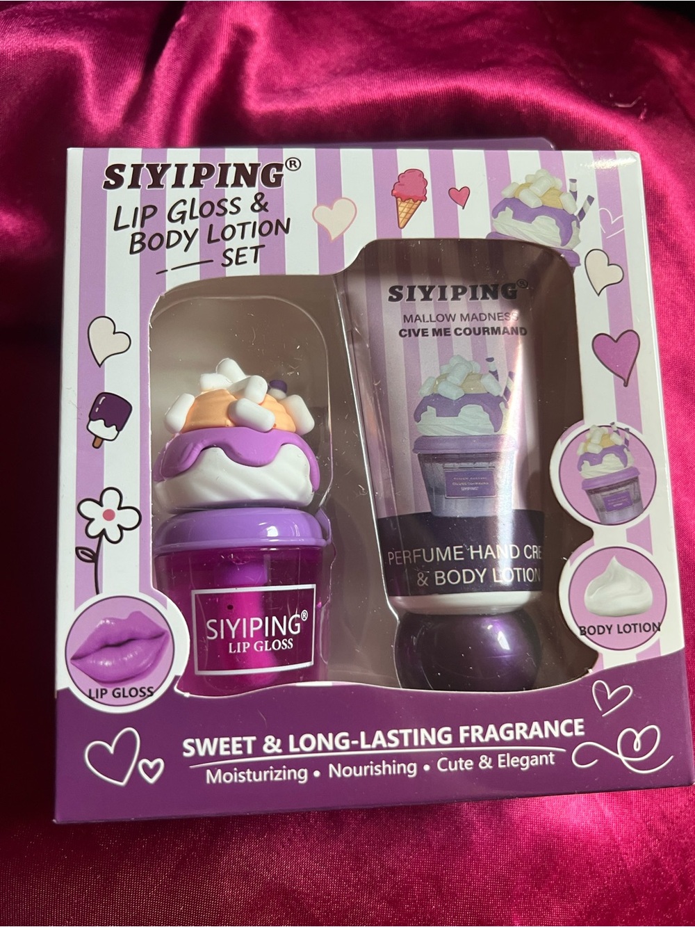 Lip Gloss & Body Lotion Gift Set - Mallow Madness